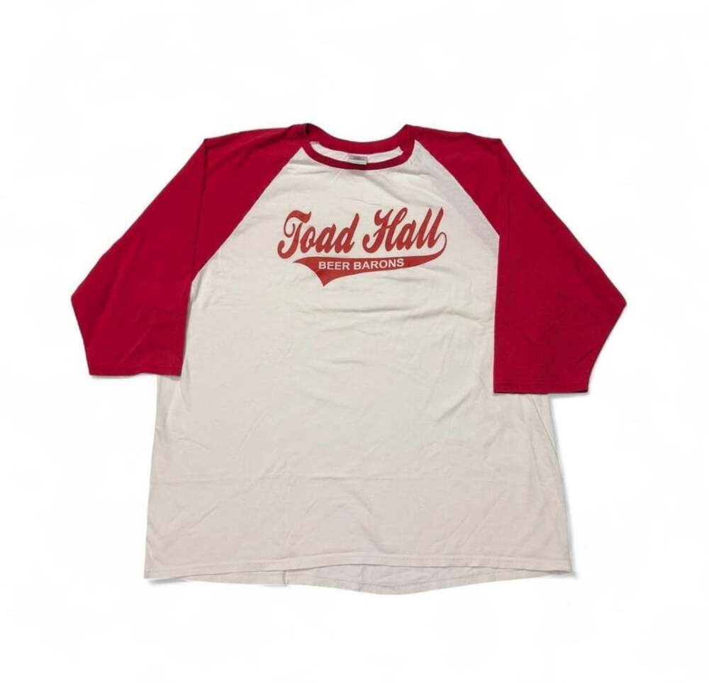 Anvil Toad Hall Beer Barons Raglan T-Shirt Size 2X Red White